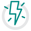 Icon of lightning illustrating joint pain